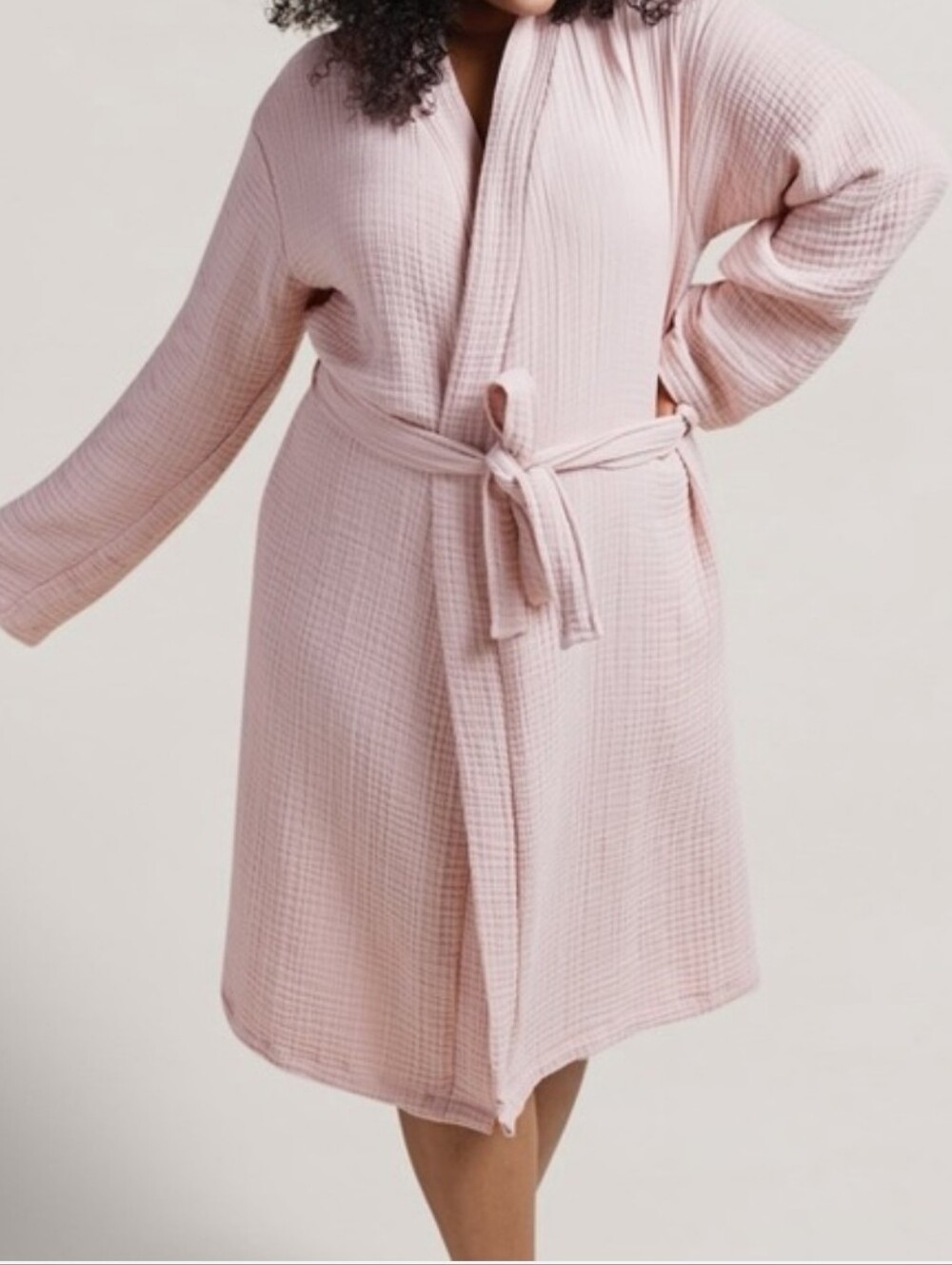 NWT Parachute Cloud Cotton Gauze Robe Blush Pink Small Luxury Spa Hotel REVOLVE